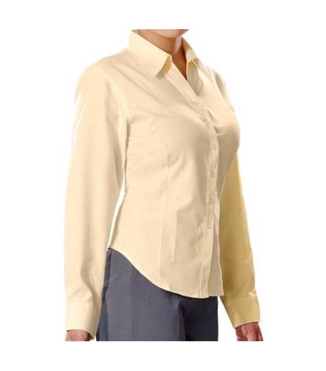 camisa beige mujer